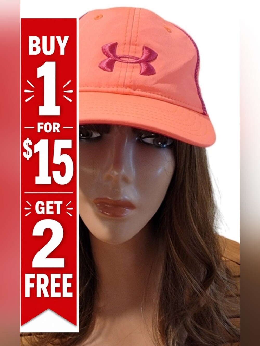 Under Armour Neon Orange Women's‎ Adjustable Hat